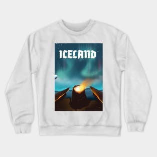 Iceland aurora borealis Crewneck Sweatshirt